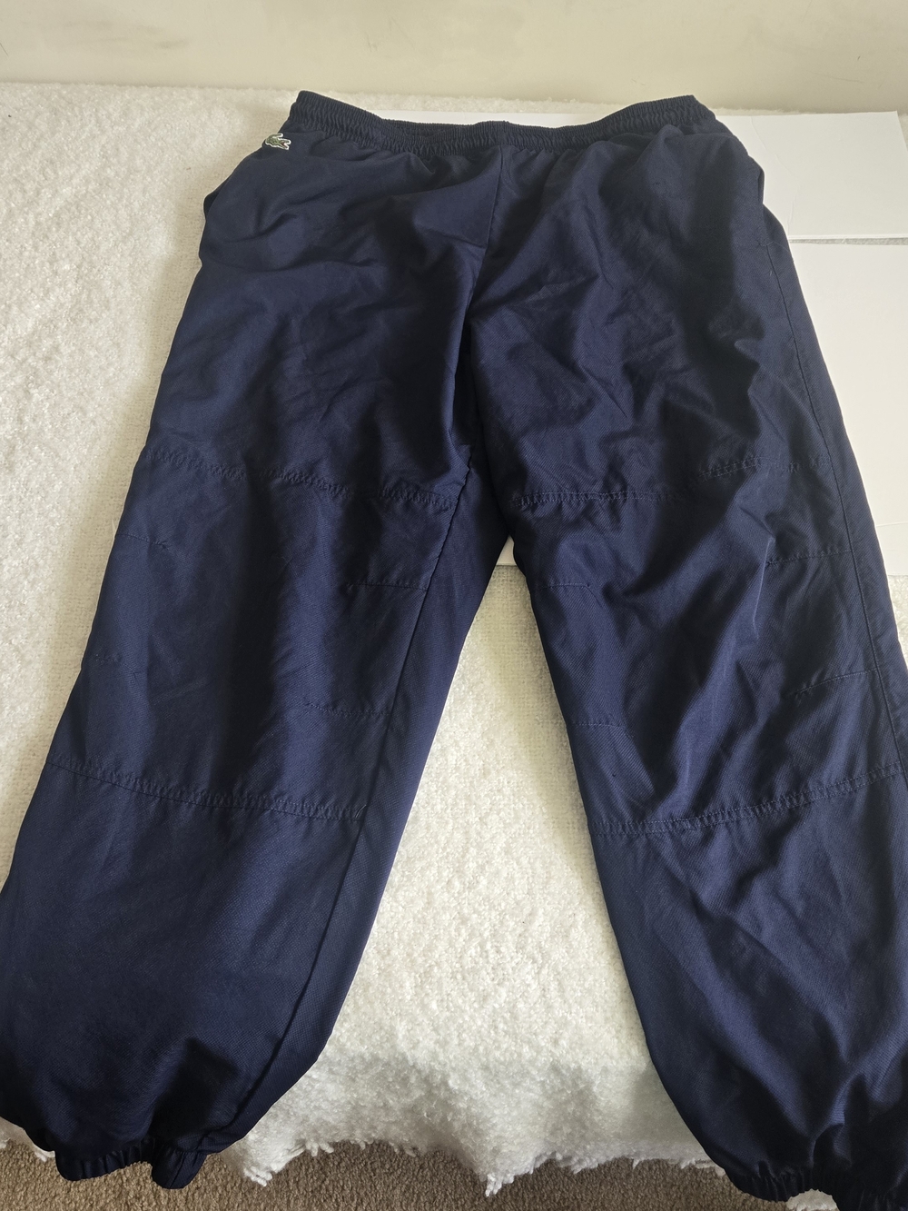 Lacoste Men's Navy Blue Swishy Joggers. Size 8/192. Mens estimated size XL.